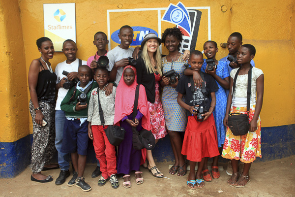 Taken after our Valentine's day open studio event, this is a photo of me with my "Through the Eyes of Hope" students and the equipment generously donated by my fellow photographers. Thank you again to all those who donated!  I hope you enjoyed seeing what your generosity helped enable! 