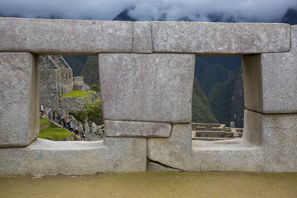 Perhaps one of the things that surprised me most was the fact that even though many of the stone blocks that make up Machu Pichu's structures are massive--perhaps 50 tons or more--they are precisely cut (or sculpted?) and fit together almost perfectly without cement or mortar.  These stones were of course cut long before the invention of machinery.